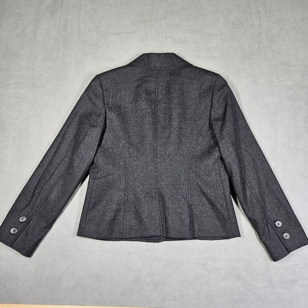 Vintage Pendleton Wool Blazer Womens 8P Dark Gray Jacket Petite Career Old Money - Picture 8 of 14